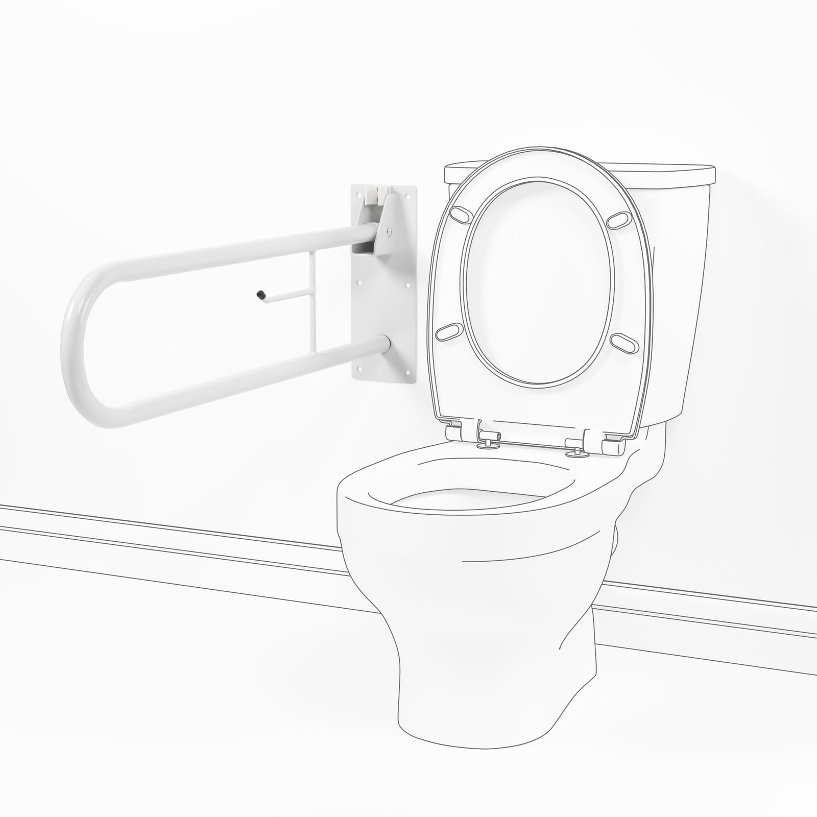 Atlenkiamas laikiklis prie sienos